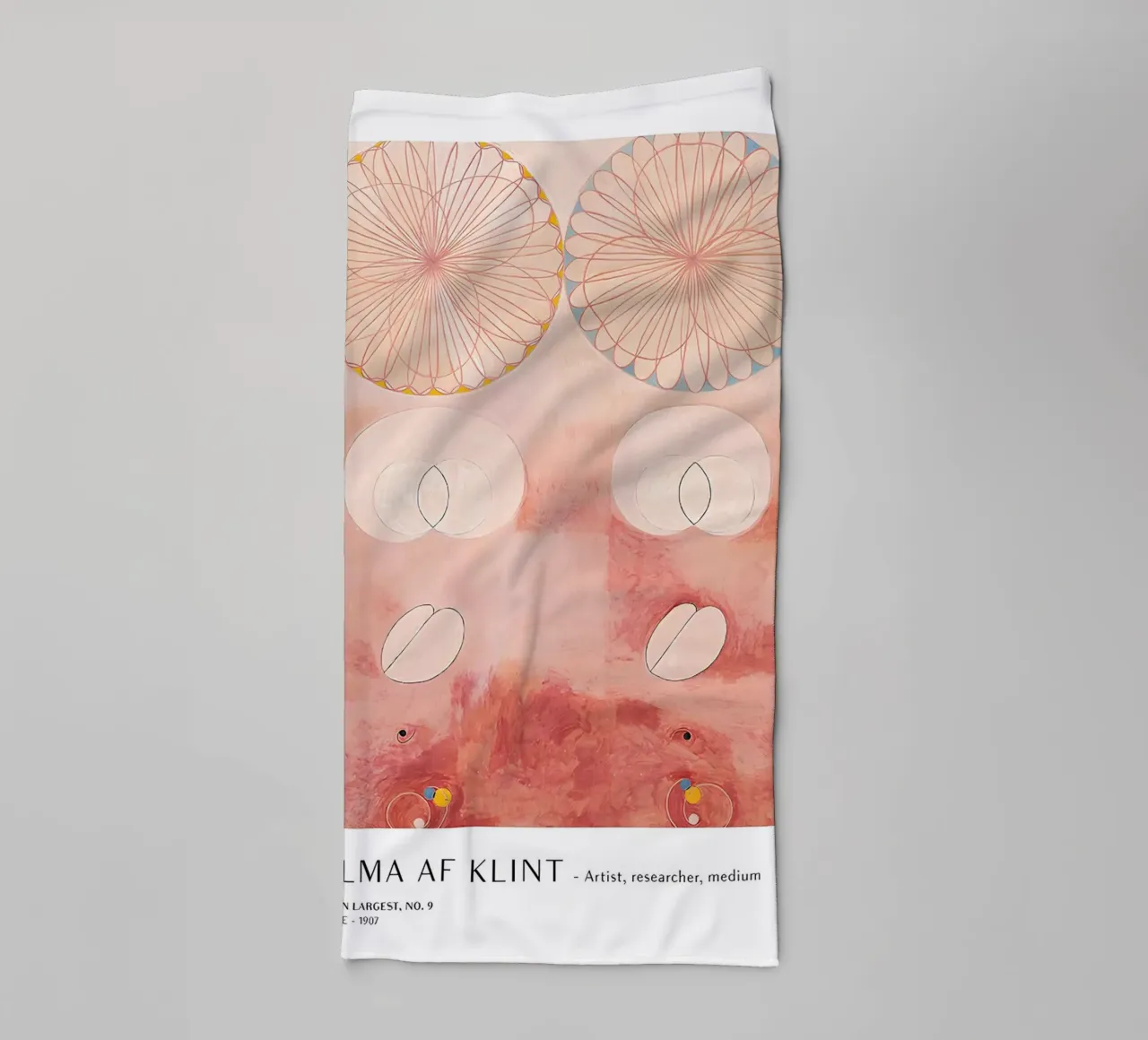 Hilma af Klint I dieci più grandi n. 9 Poster astratto asciugamano da bagno da homdeco