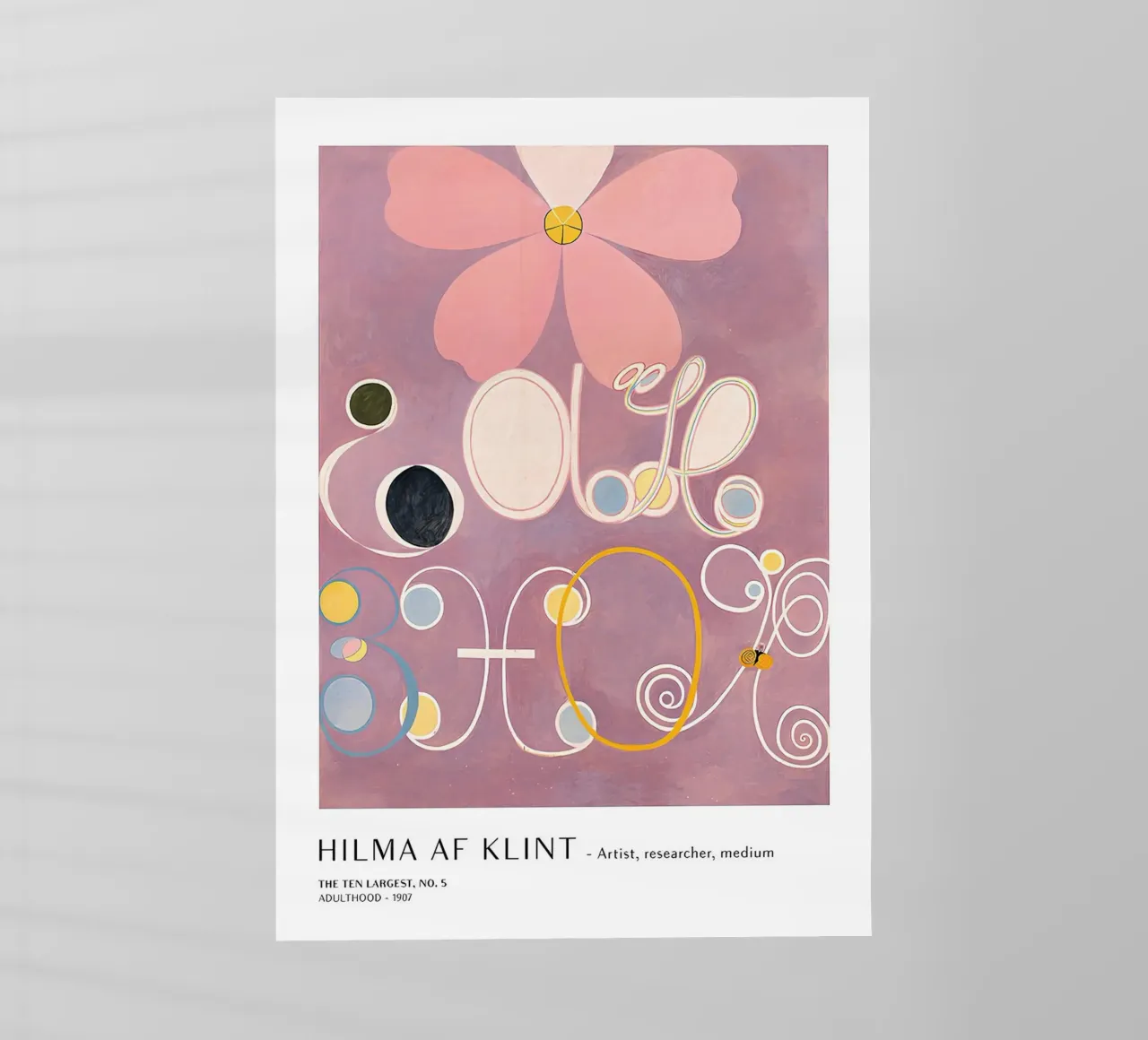 Hilma af Klint I dieci più grandi n. 5 Poster dell'età adulta pellicola backlit da homdeco