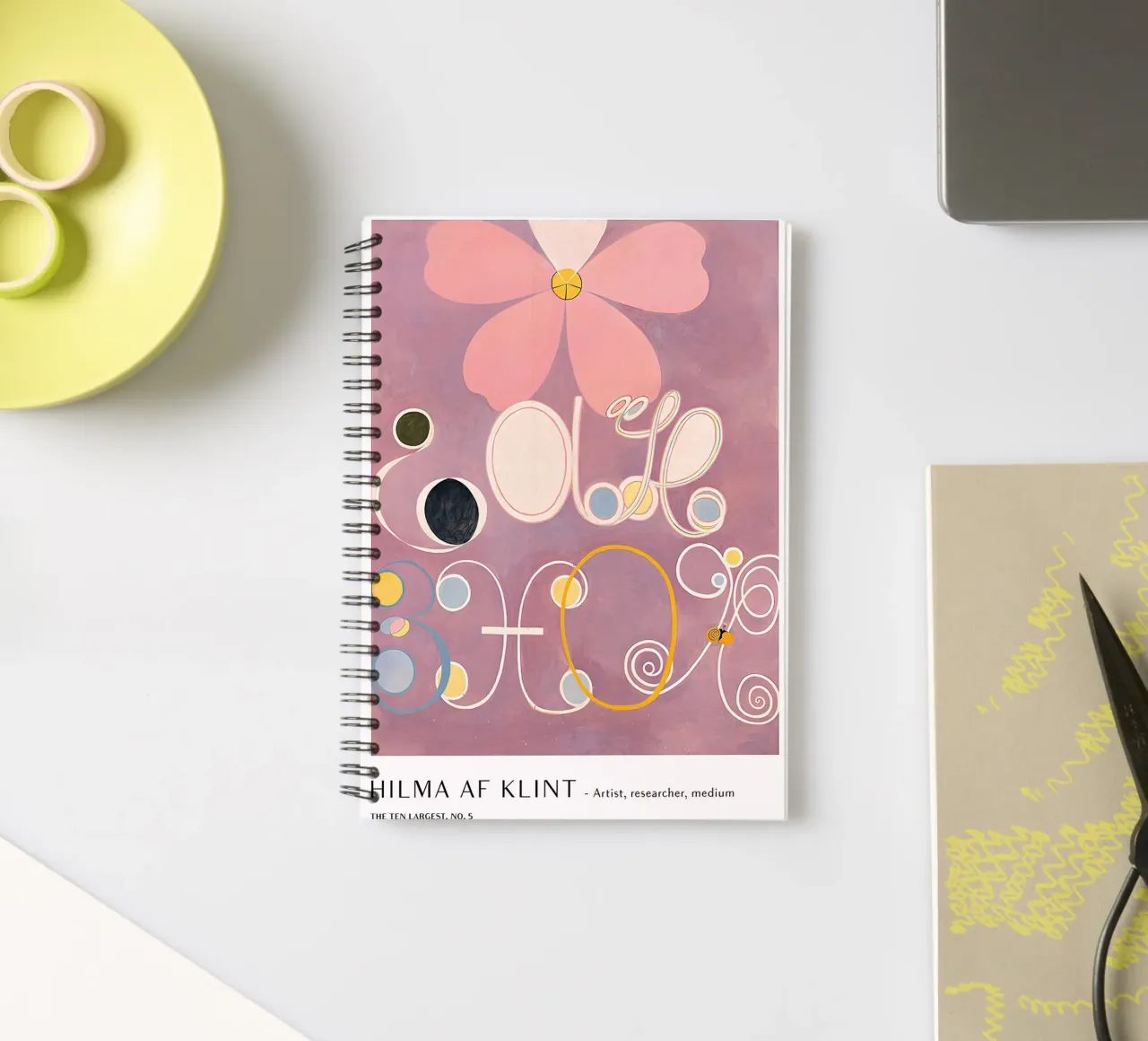 Hilma af Klint The Ten Largest No. 5 Adulthood Poster spiral notebook by homdeco