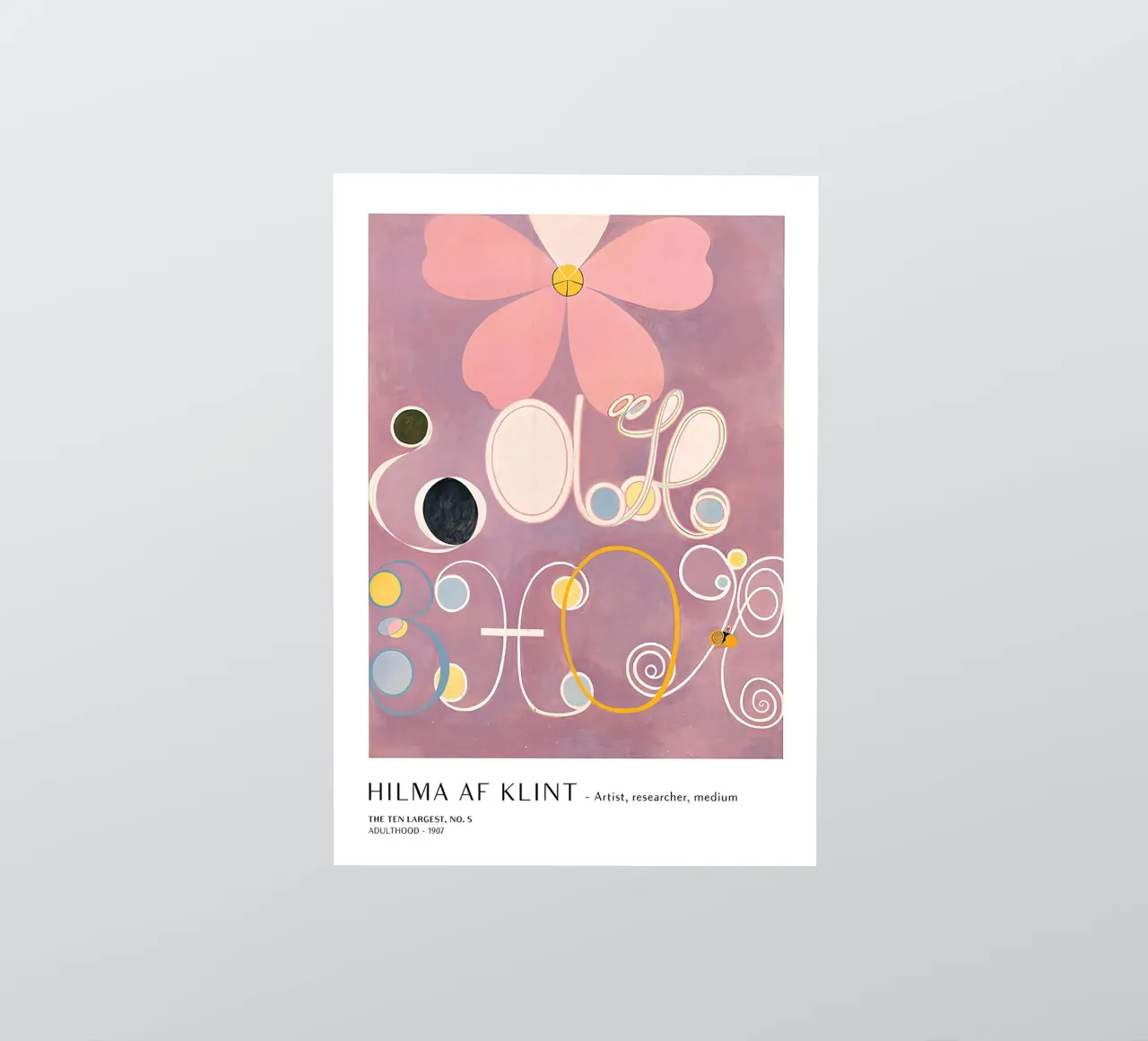 Hilma af Klint Les dix plus grands n° 5 Affiche de l'âge adulte autocollant de homdeco