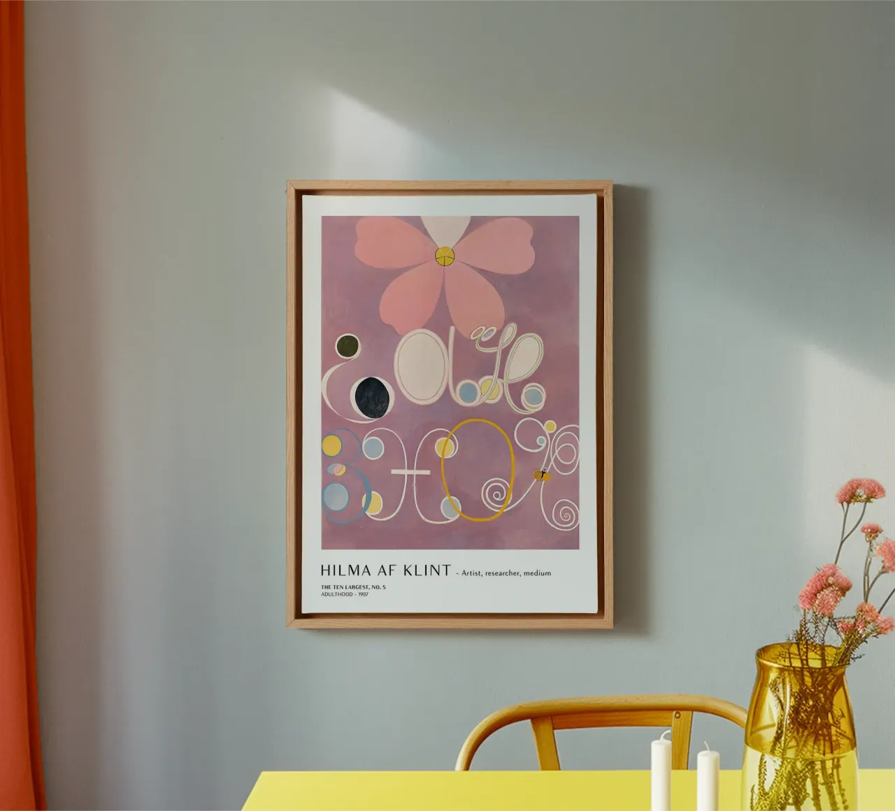 Hilma af Klint Die Zehn Größten Nr. 5 Poster zum Erwachsensein Leinwand von homdeco