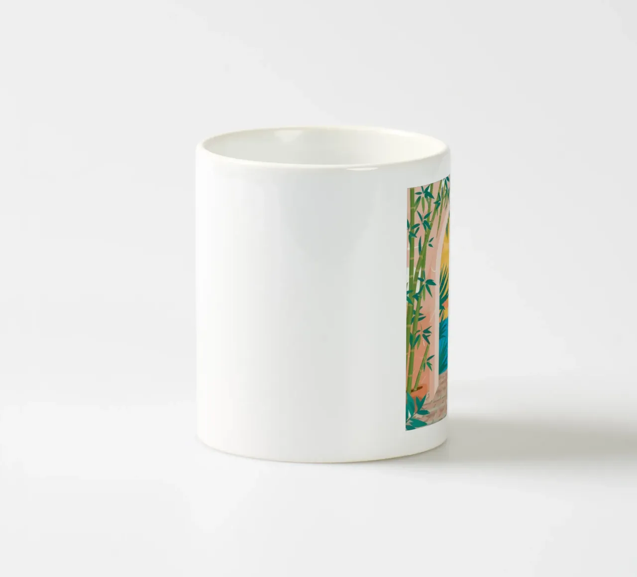 Vue côtière en arc de cercle mug en céramique de Veil Maya