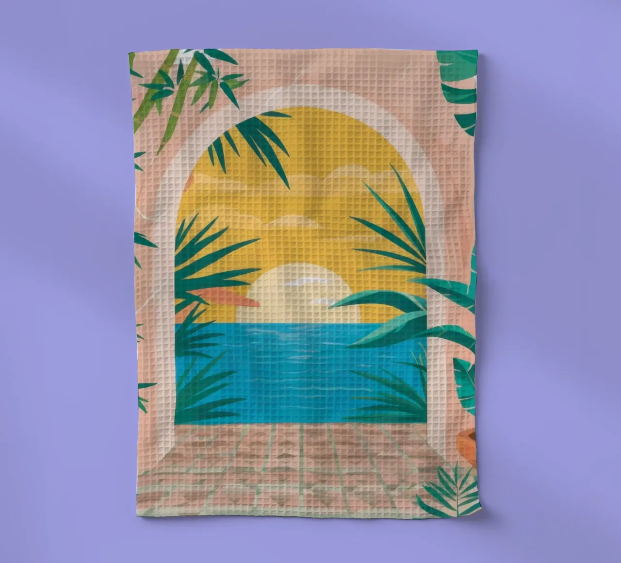 Vue côtière en arc de cercle torchon de Veil Maya