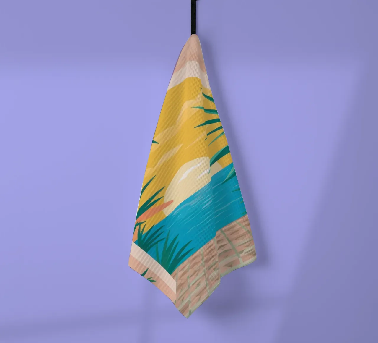 Vue côtière en arc de cercle torchon de Veil Maya