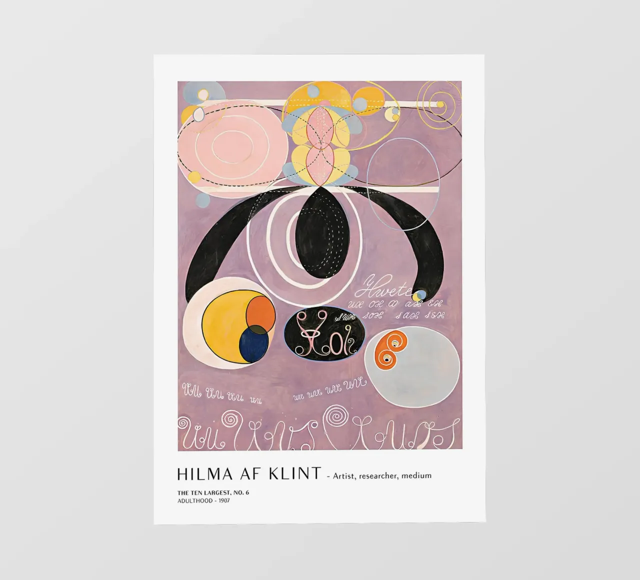 Hilma af Klint I dieci più grandi n. 6 Poster dell'età adulta pellicola backlit da homdeco