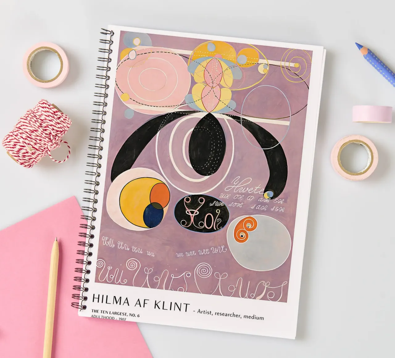 Hilma af Klint The Ten Largest No. 6 Adulthood Poster spiral notebook by homdeco