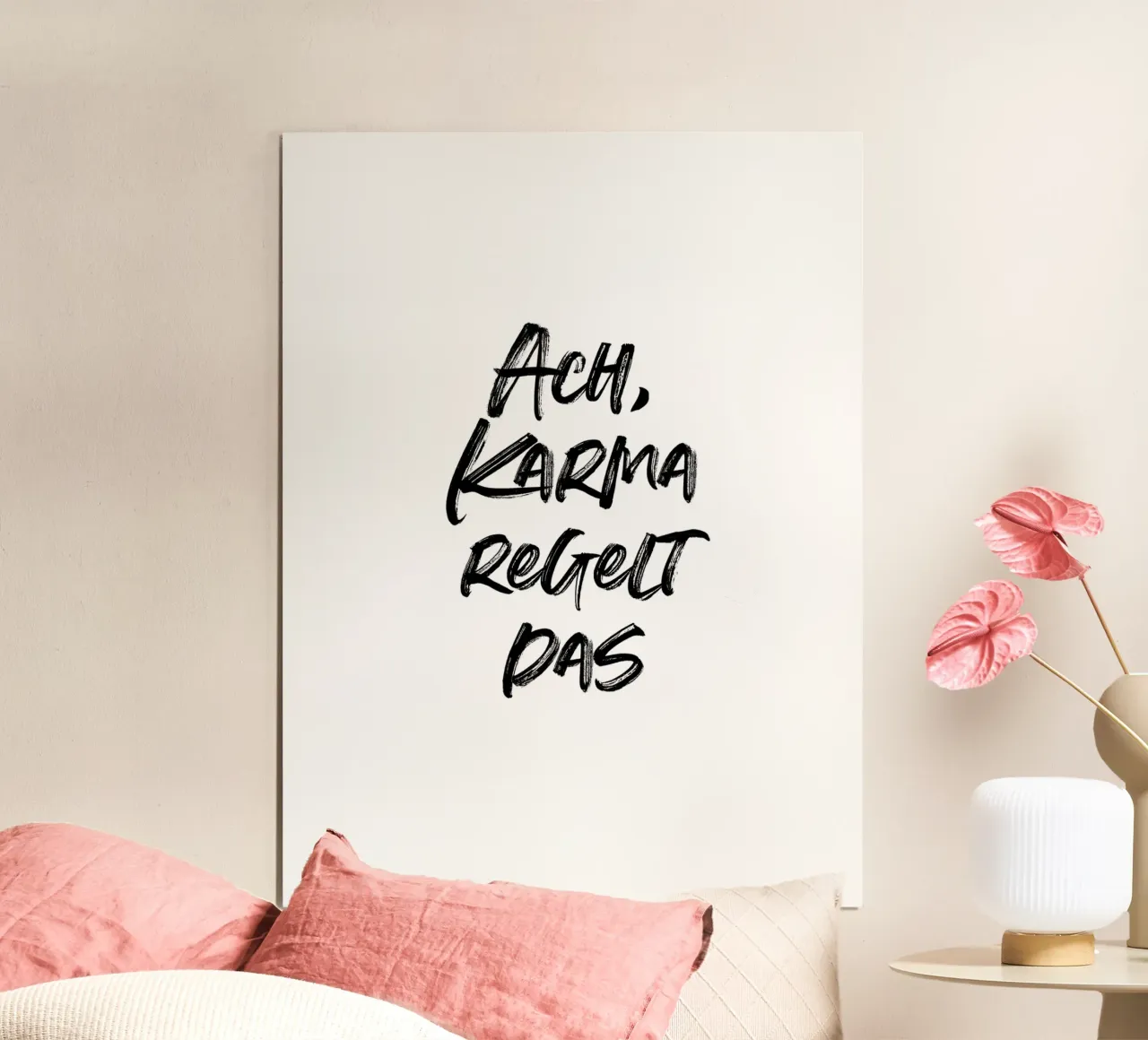 Ach, Karma regelt das | minimalistic design | typography poster da just typo