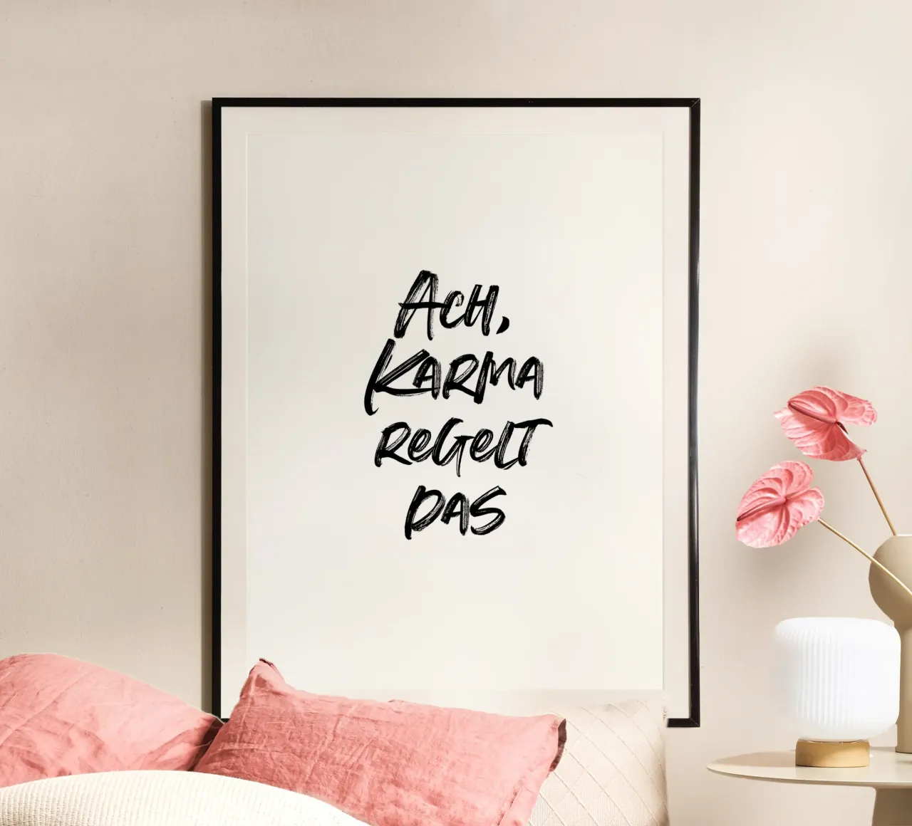 Ach, Karma regelt das | minimalistic design | typography poster da just typo