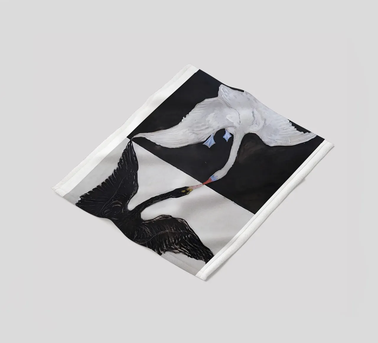 Hilma af Klint The Swan No. 1 Abstract Dualism Print fleece blanket by homdeco