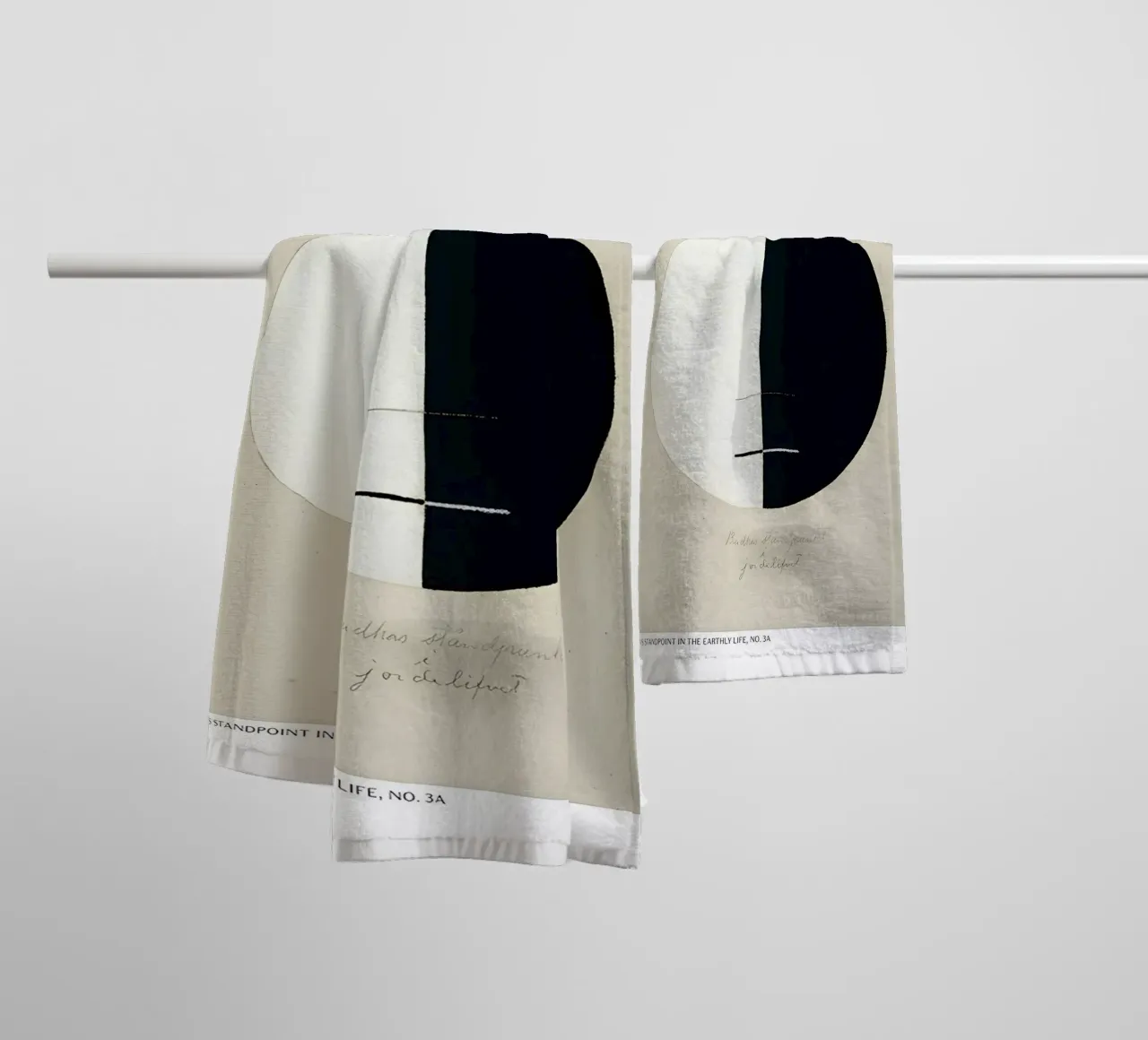 Hilma af Klint Impression abstraite "Buddha's Standpoint" (point de vue de Bouddha) serviette de bain de homdeco