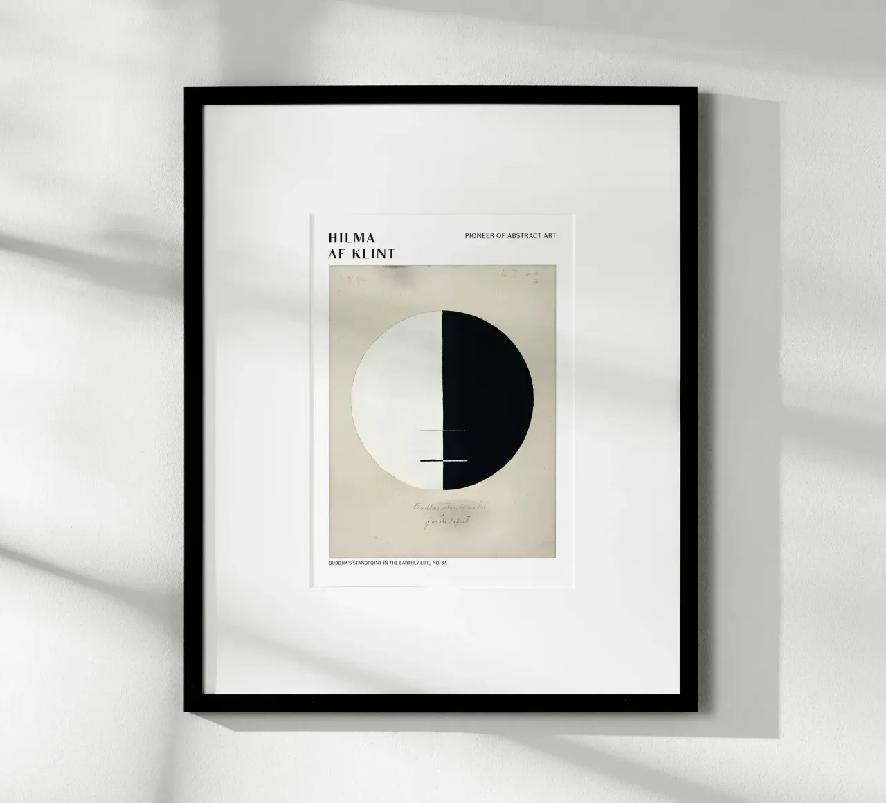 Hilma af Klint Impression abstraite "Buddha's Standpoint" (point de vue de Bouddha) poster avec cadre en aluminium de homdeco