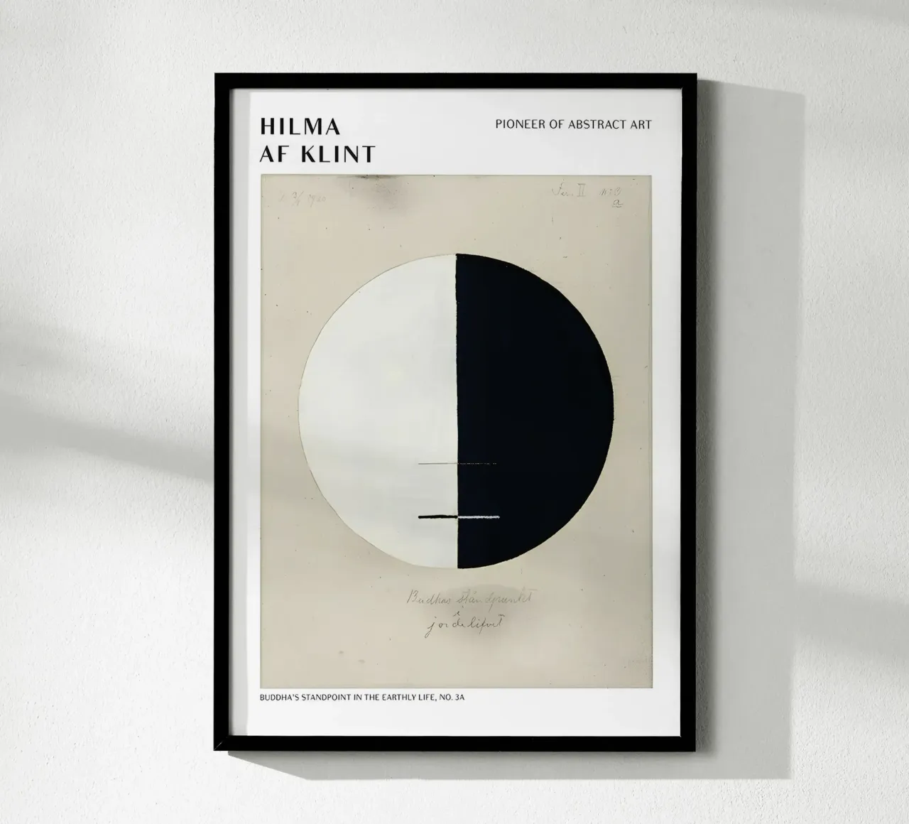 Hilma af Klint Impression abstraite "Buddha's Standpoint" (point de vue de Bouddha) poster avec cadre en aluminium de homdeco