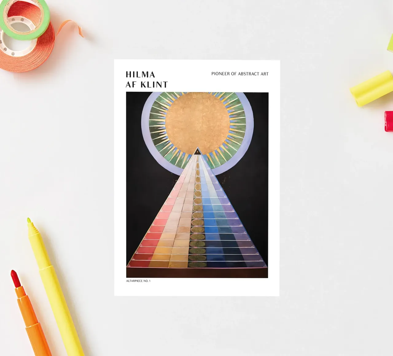 Hilma af Klint Altarpiece No. 1 Abstract Spiritual Art sticker by homdeco