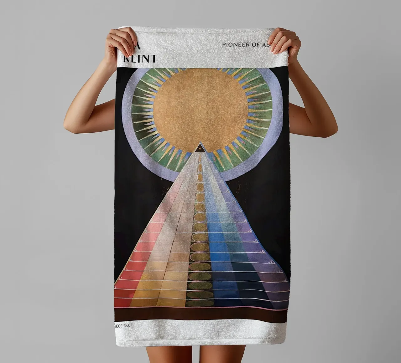 Hilma af Klint Altarpiece No. 1 Abstract Spiritual Art towel by homdeco