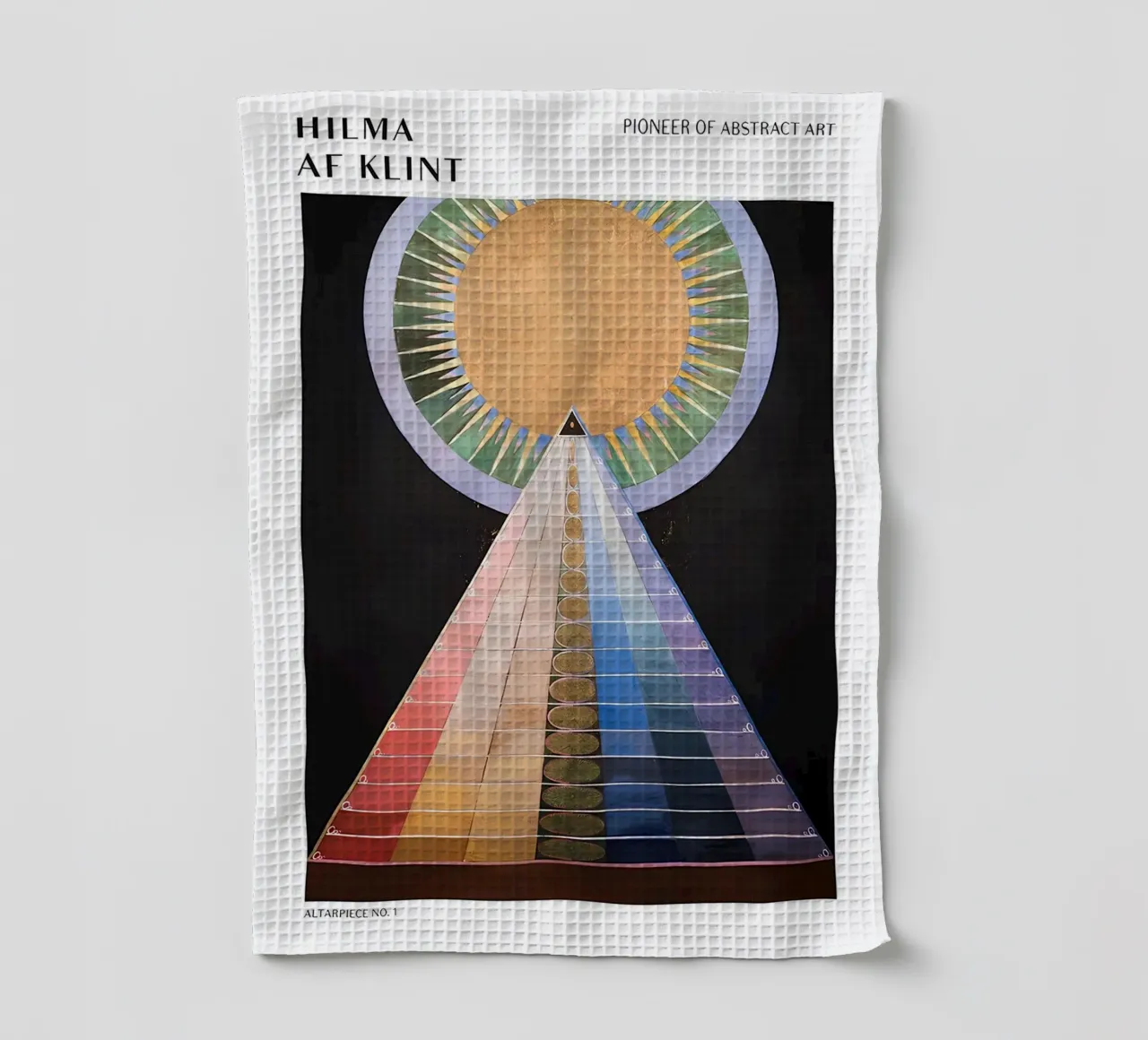 Hilma af Klint Retable n° 1 Art spirituel abstrait torchon de homdeco