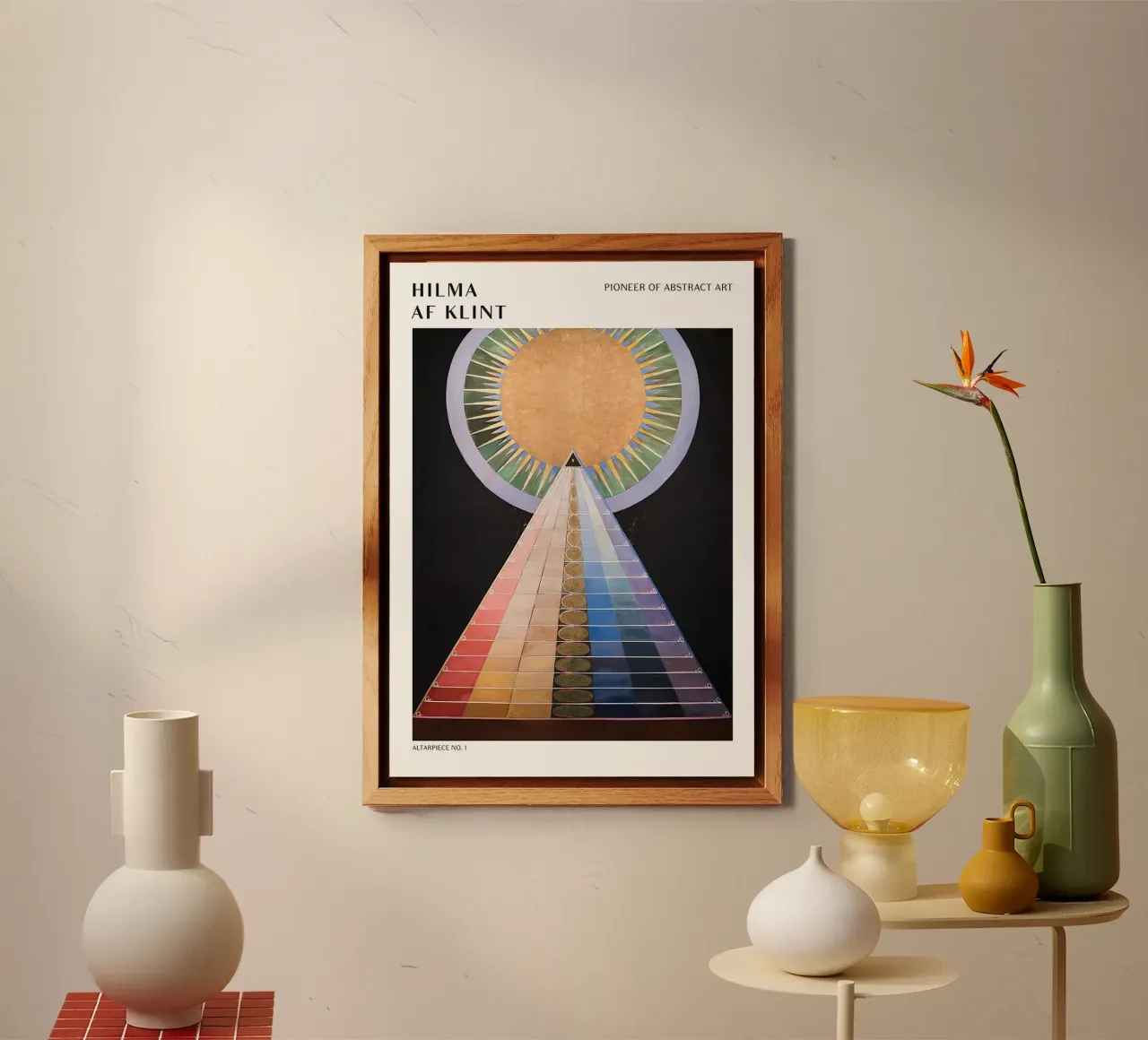 Hilma af Klint Altarpiece No. 1 Abstract Spiritual Art forex plate by homdeco