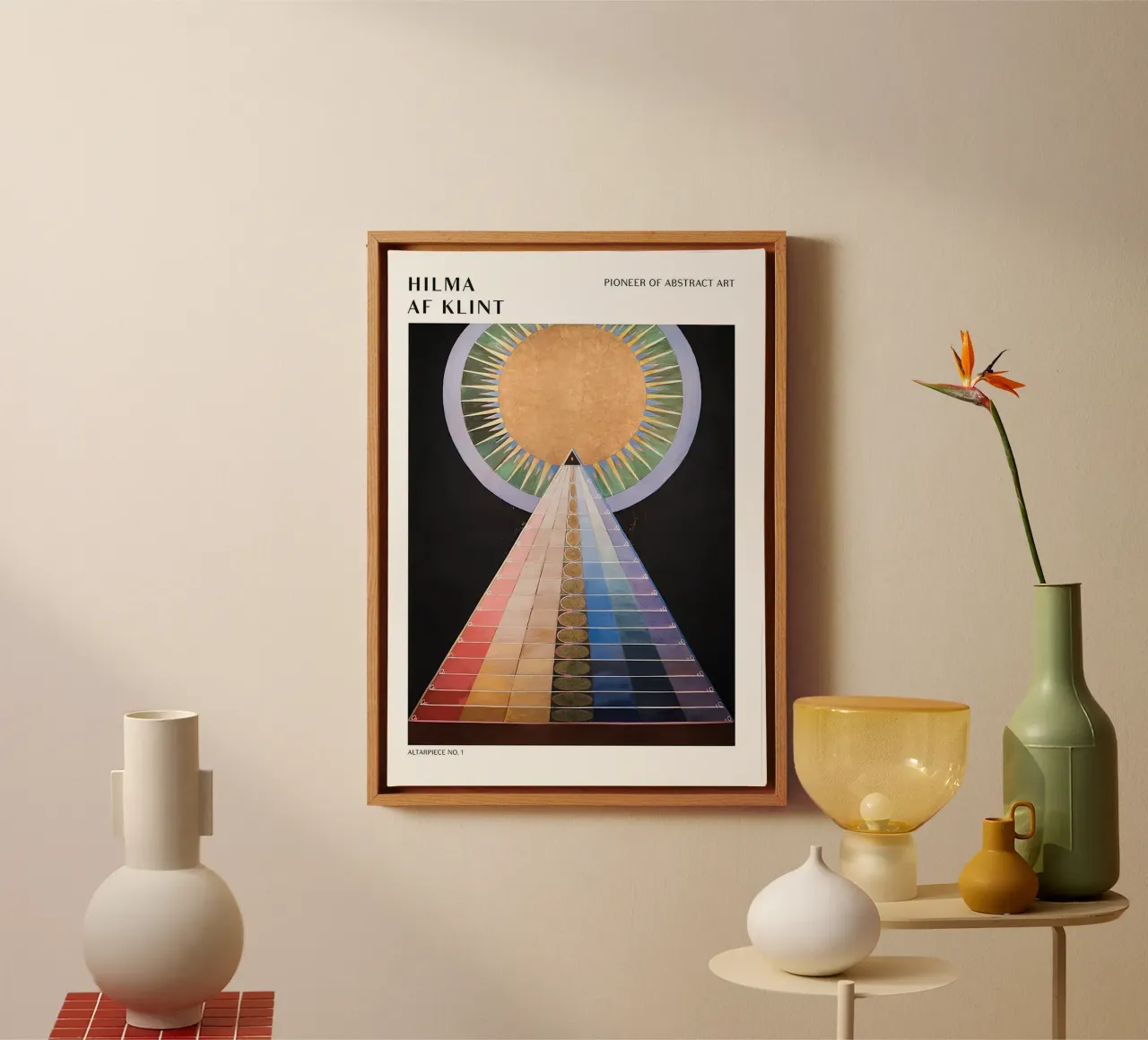 Hilma af Klint Altaarstuk Nr. 1 Abstracte Spirituele Kunst canvas van homdeco