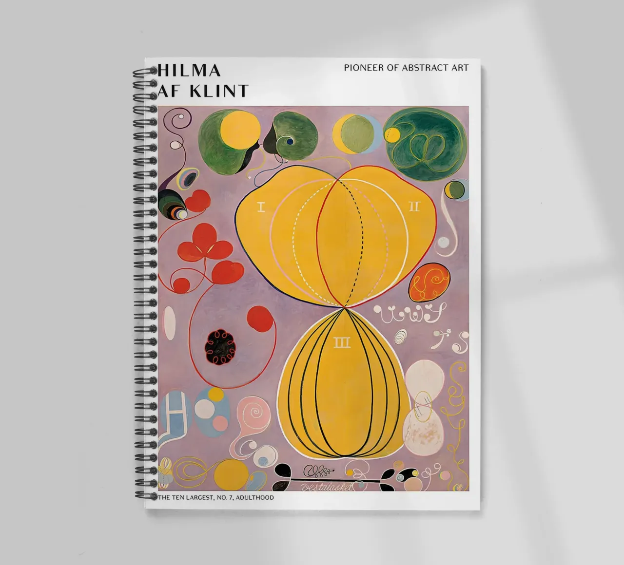 Hilma af Klint The Ten Largest No. 7 Adulthood Poster spiral notebook by homdeco