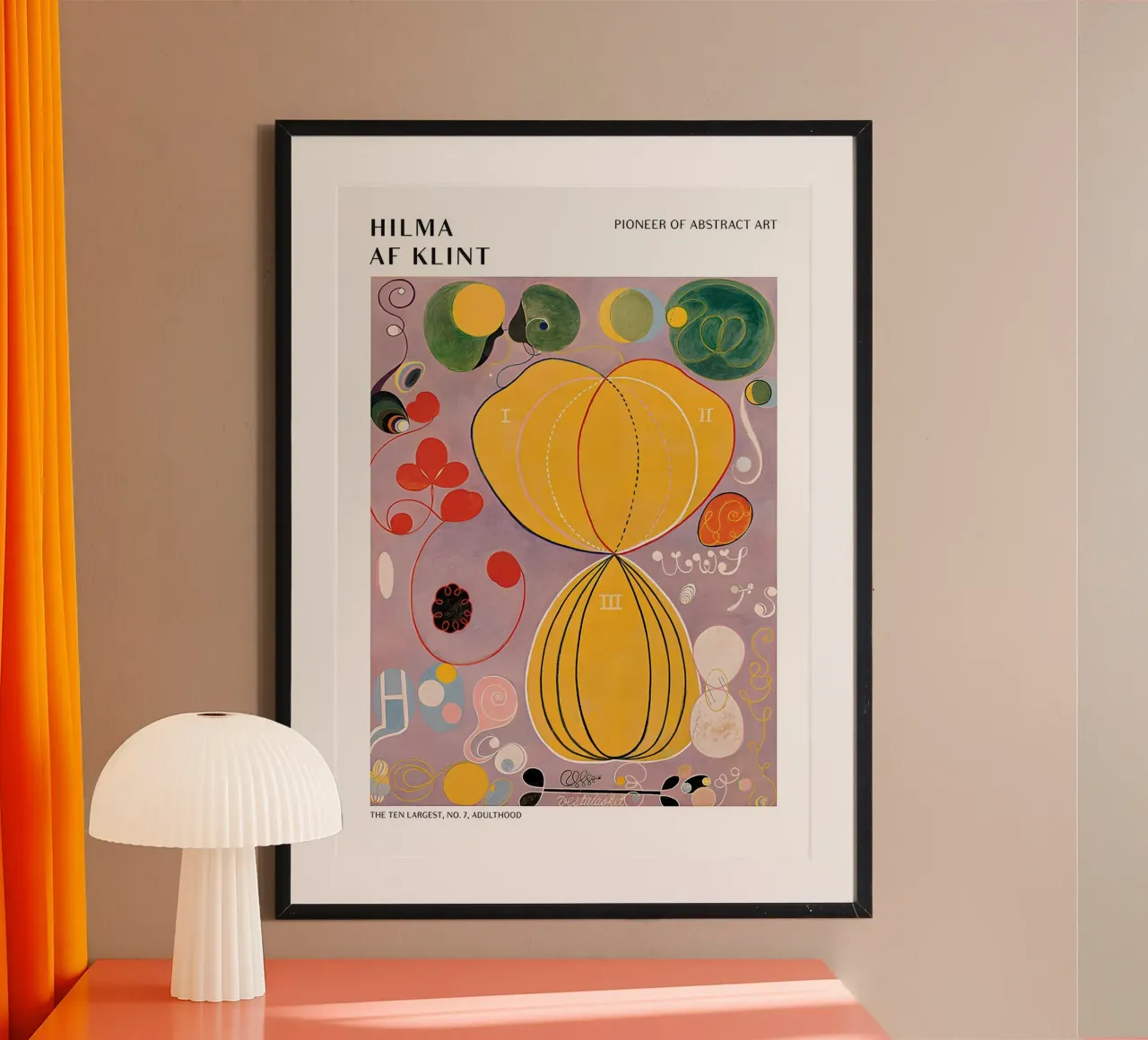 Hilma af Klint The Ten Largest No. 7 Adulthood Poster poster with wooden frame by homdeco