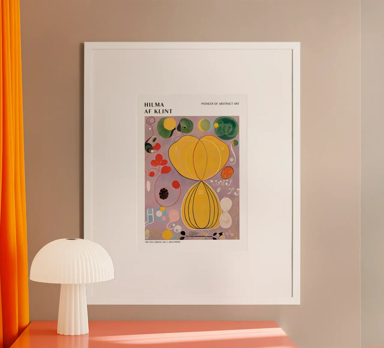 Hilma af Klint The Ten Largest No. 7 Adulthood Poster poster with wooden frame by homdeco