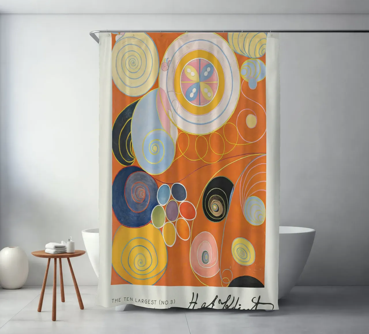 Hilma af Klint Le dieci spirali astratte più grandi n. 8 tenda da doccia da homdeco