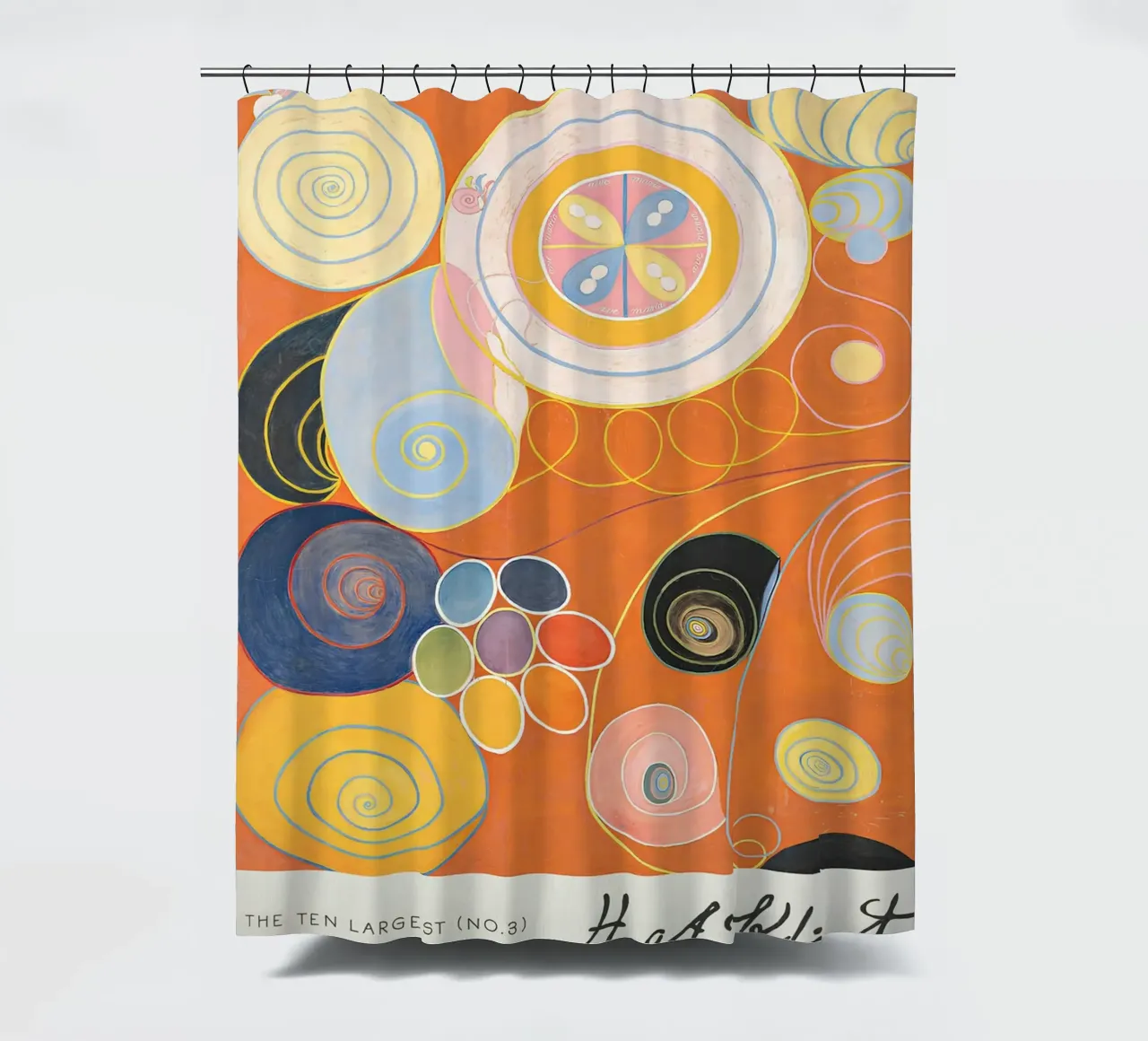 Hilma af Klint Le dieci spirali astratte più grandi n. 8 tenda da doccia da homdeco