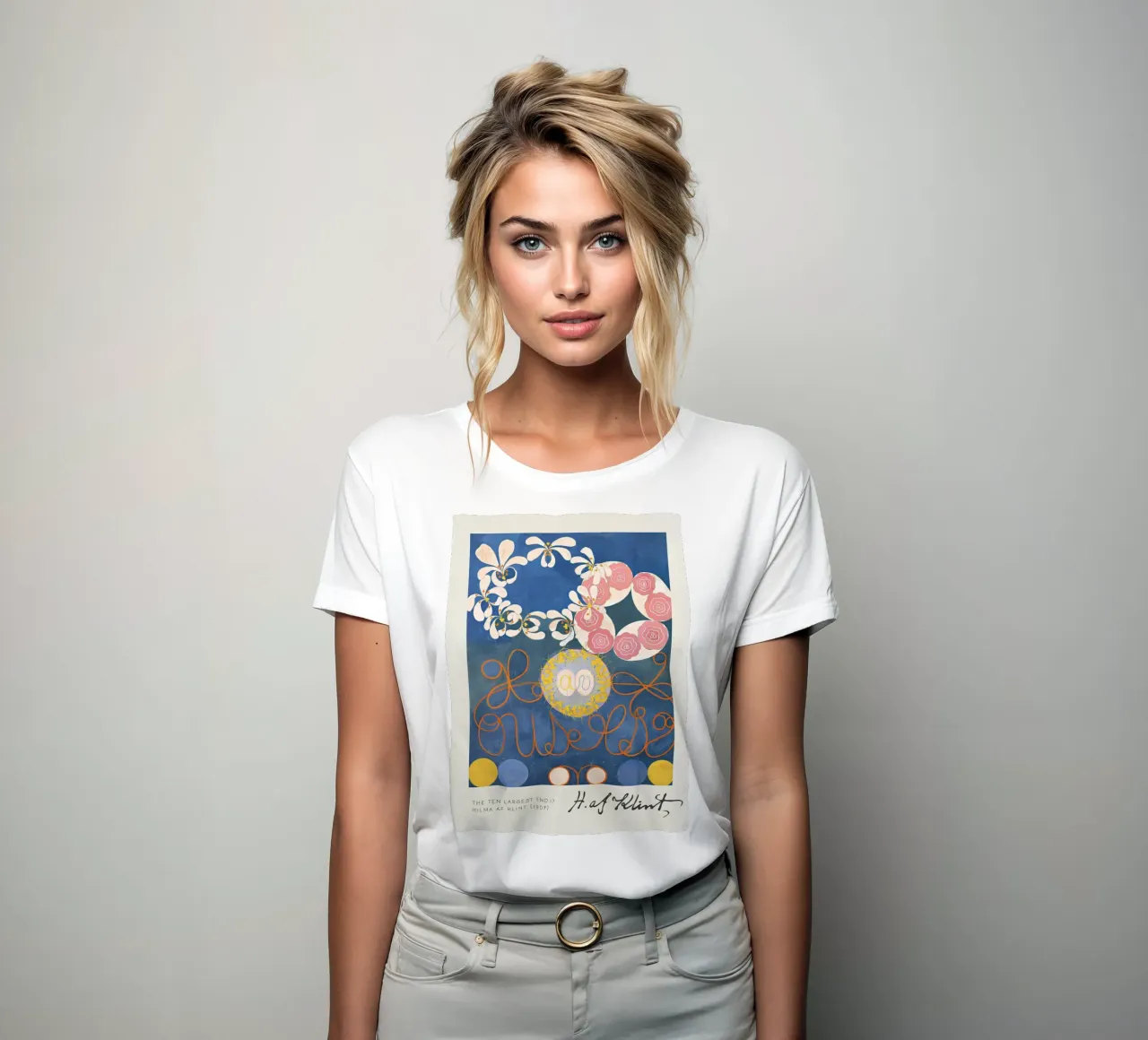 Hilma af Klint I dieci più grandi n. 1 Blu astratto t-shirt da donna da homdeco