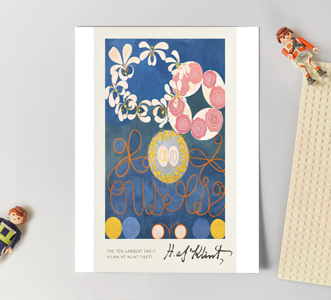 Hilma af Klint Les dix plus grands n° 1 Bleu abstrait planche autocollant de homdeco