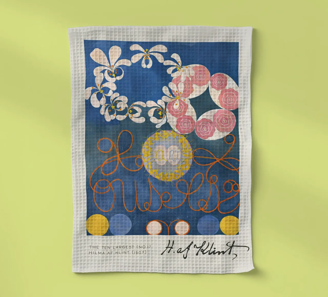 Hilma af Klint Les dix plus grands n° 1 Bleu abstrait torchon de homdeco