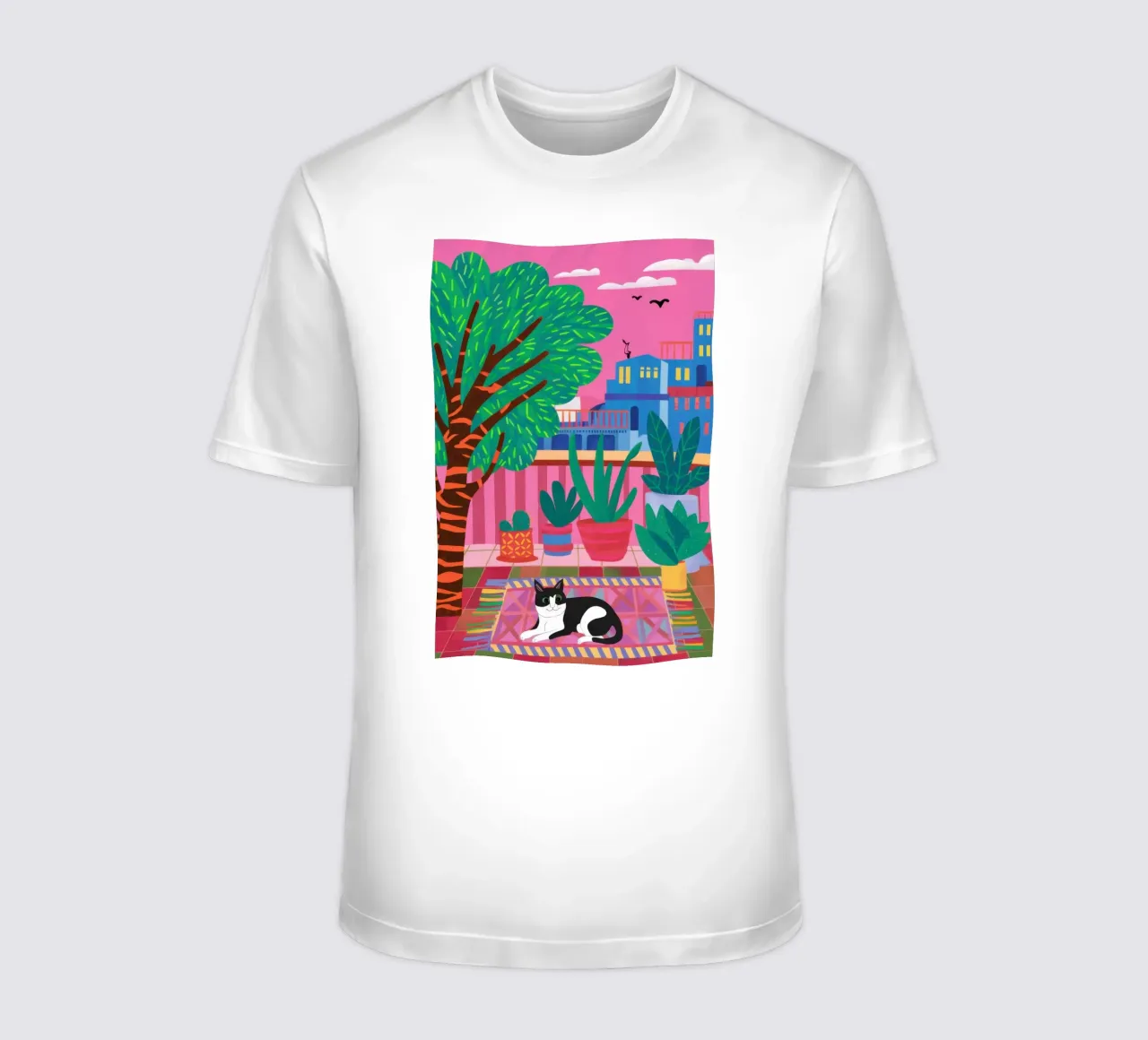 Il sonno felino in giardino t-shirt da Veil Maya