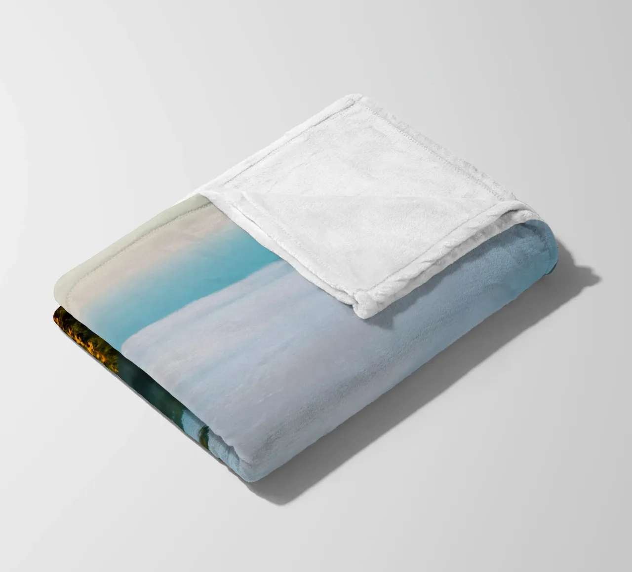 lone tree fog fleece blanket by Earthly Visions