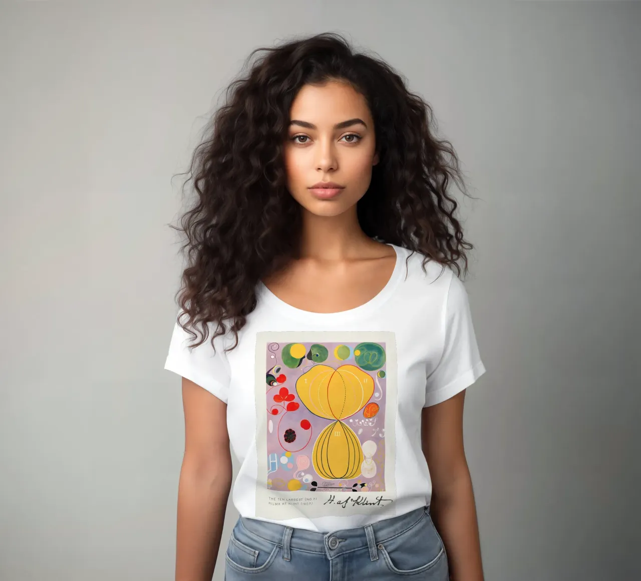 Hilma af Klint The Ten Largest No. 7 Adulthood Abstract women's fitted t-shirt by homdeco