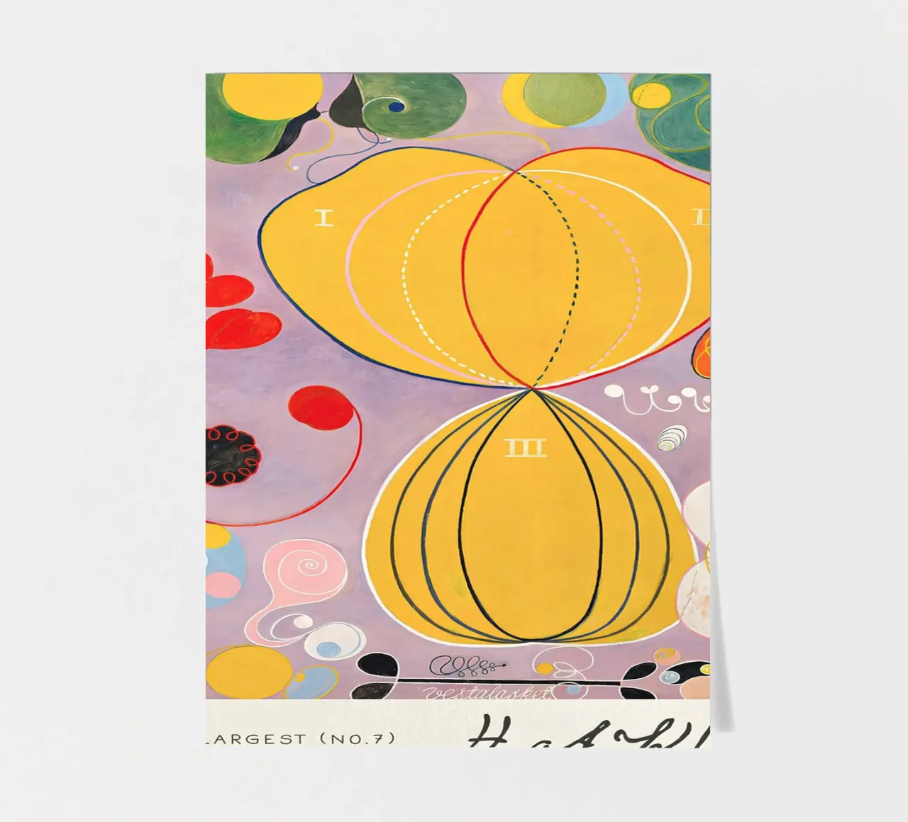 Hilma af Klint Die Zehn Größten Nr. 7 Erwachsenwerden Zusammenfassung Stickerbogen von homdeco