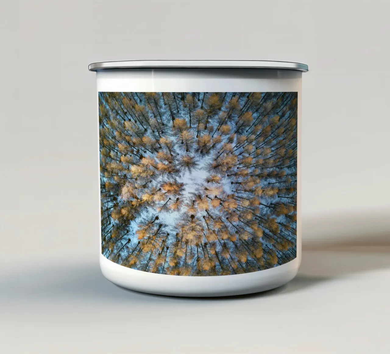 vista aerea foresta tazza in smalto da Earthly Visions