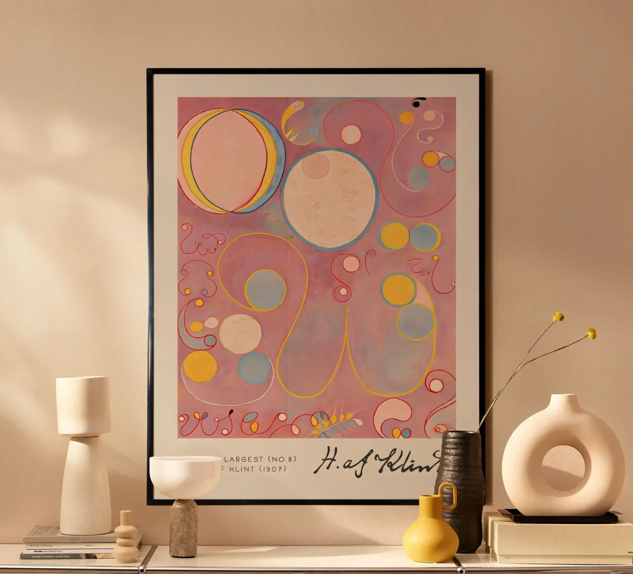 Hilma af Klint I dieci più grandi n. 8 L'età adulta Abstract poster con telaio in legno da homdeco