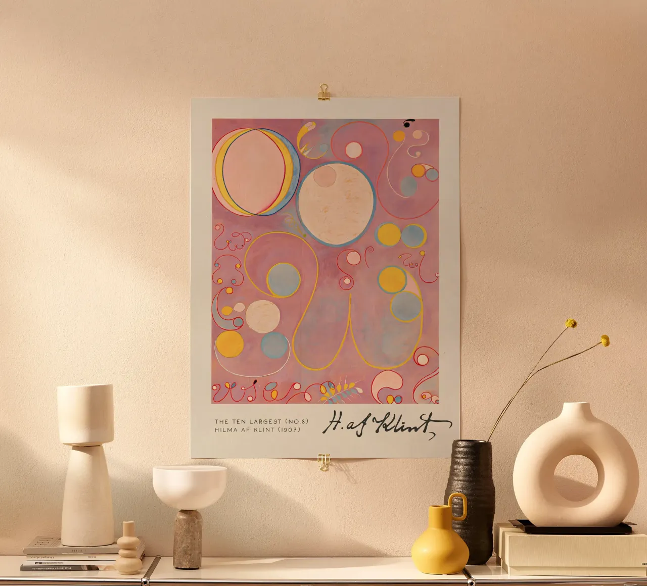 Hilma af Klint I dieci più grandi n. 8 L'età adulta Abstract poster con telaio in legno da homdeco