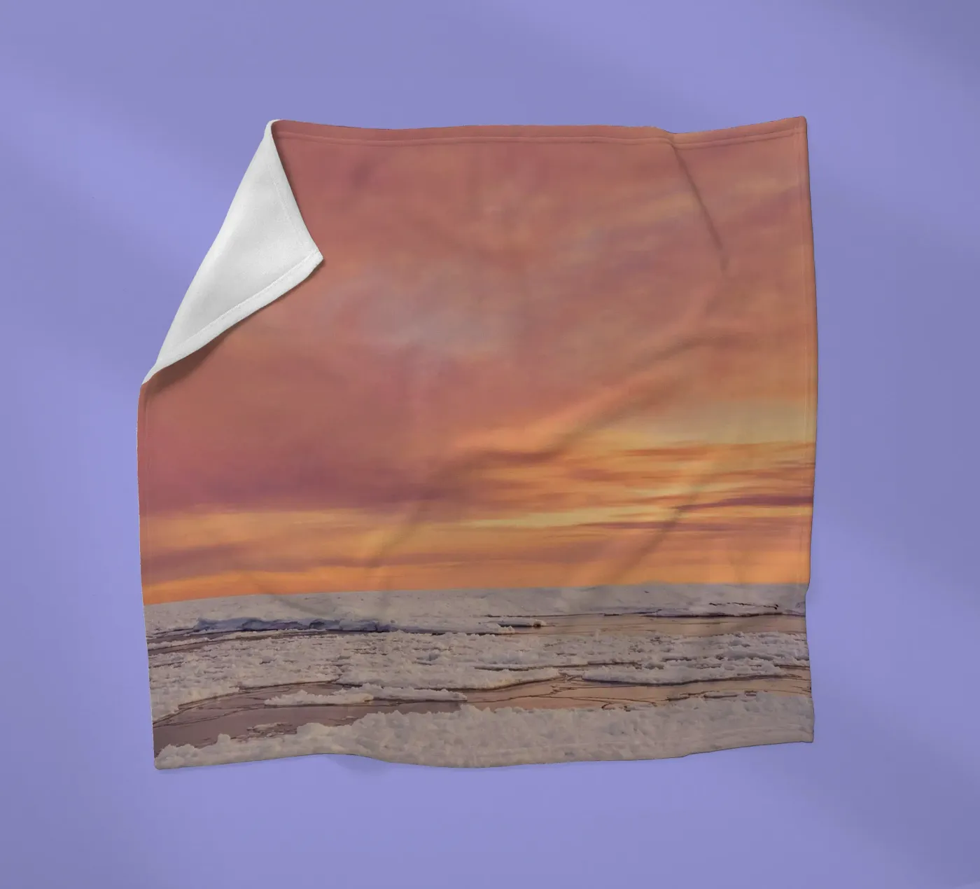 neige glace plaid polaire de Earthly Visions