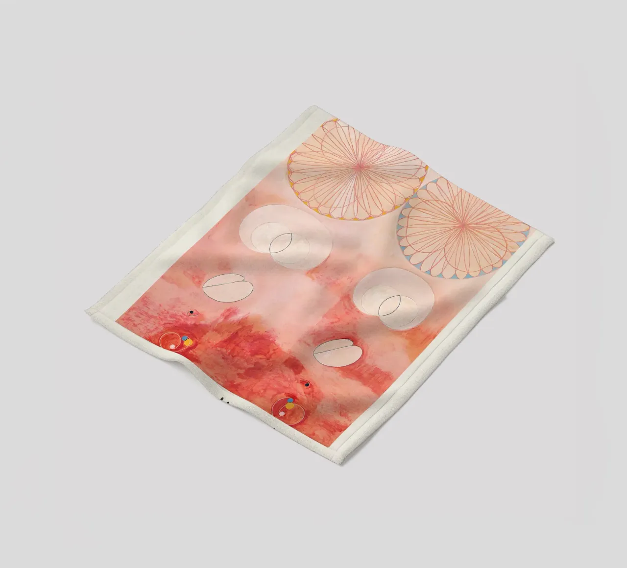 Hilma af Klint I dieci più grandi n. 9 Astratto sulla vecchiaia coperta in pile da homdeco