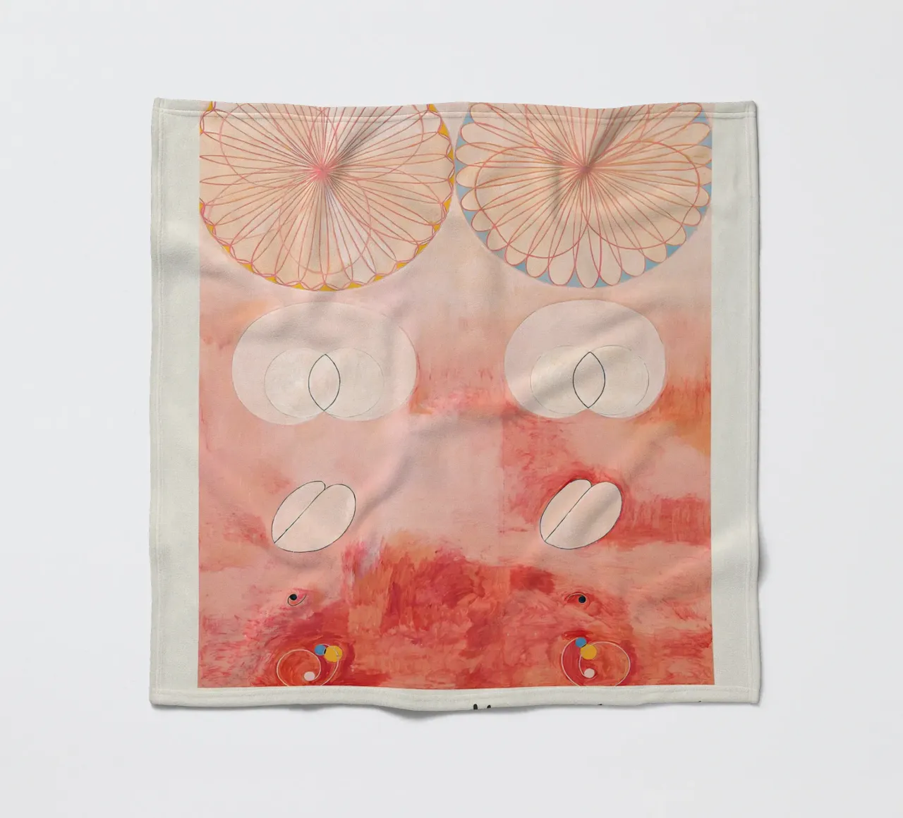 Hilma af Klint I dieci più grandi n. 9 Astratto sulla vecchiaia coperta in pile da homdeco