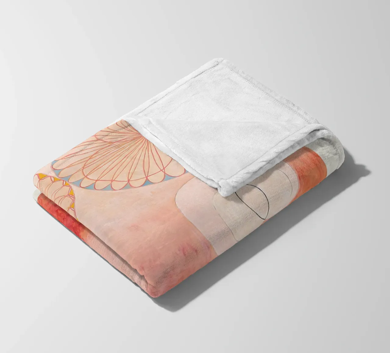 Hilma af Klint I dieci più grandi n. 9 Astratto sulla vecchiaia coperta in pile da homdeco