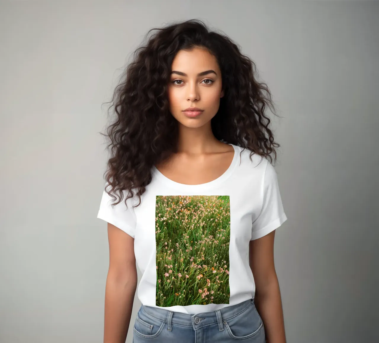 fiori erba t-shirt da donna da Earthly Visions