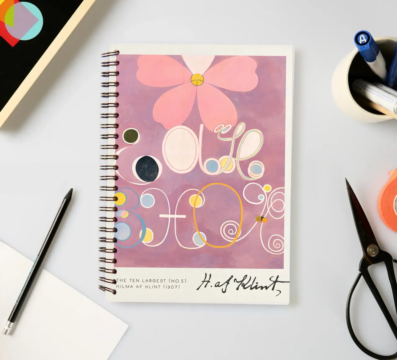 Hilma af Klint The Ten Largest No. 5 Adulthood Abstract spiral notebook by homdeco