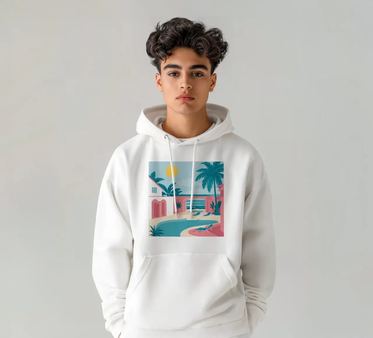 Gozo junto a la piscina Azure sudadera con capucha de Veil Maya