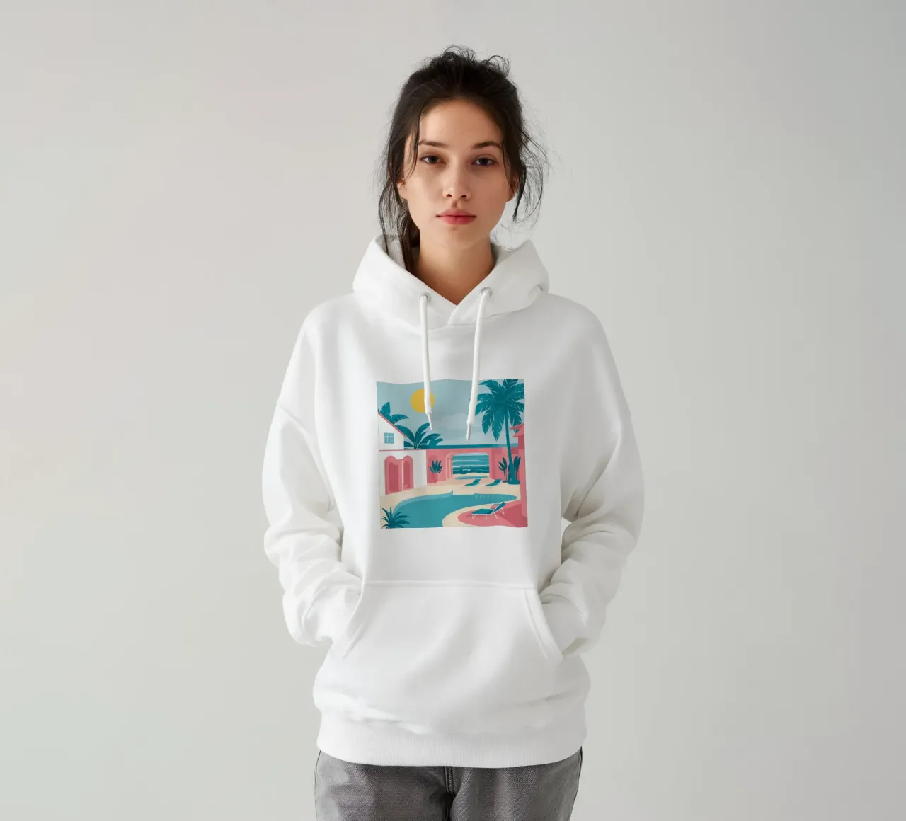 Gozo junto a la piscina Azure sudadera con capucha de Veil Maya