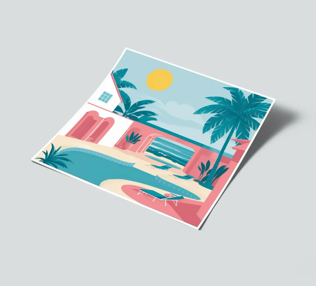 Azure Poolside Glückseligkeit Stickerbogen von Veil Maya