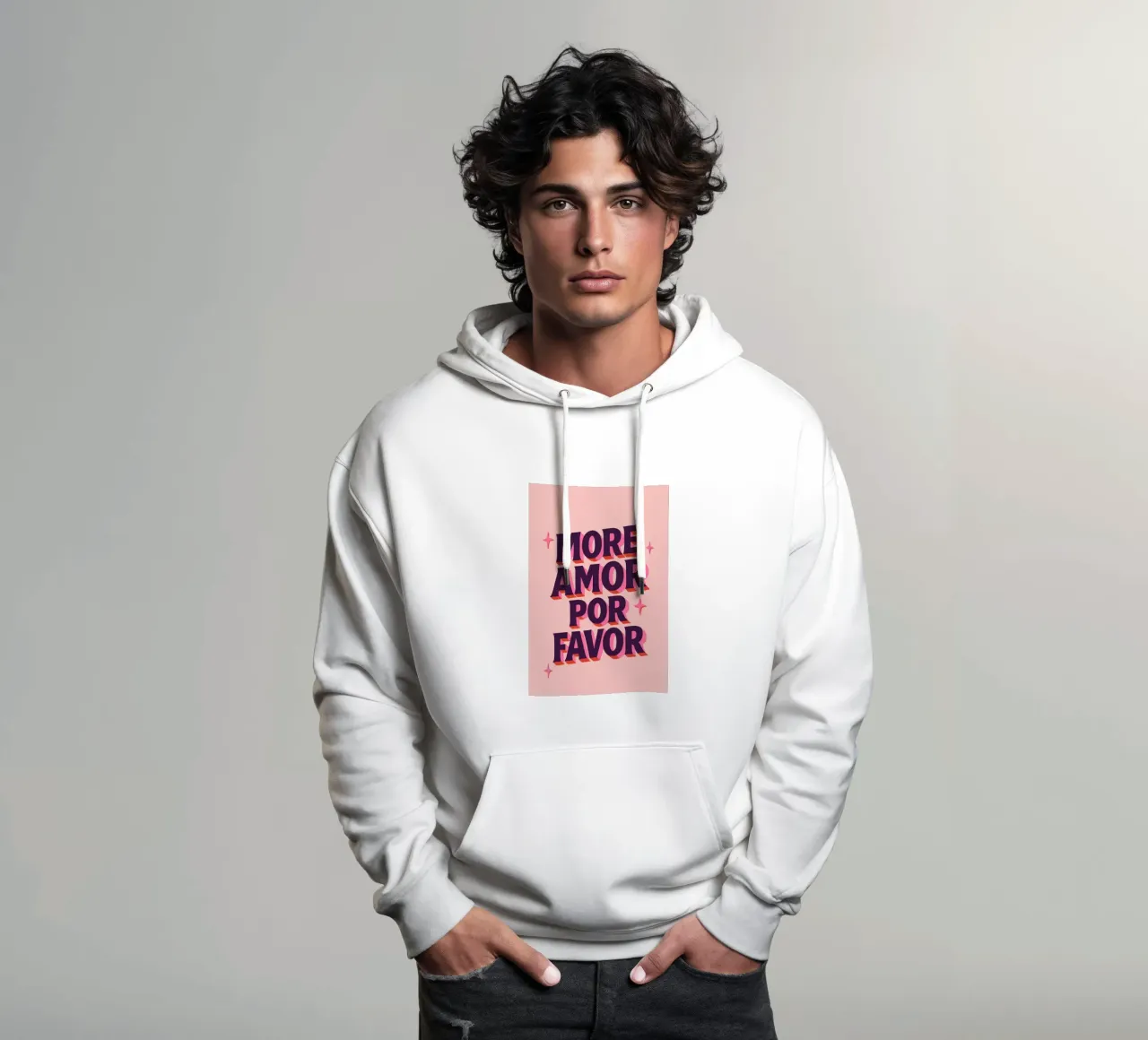 Amore, per favore! felpa con cappuccio da KUNSTstück