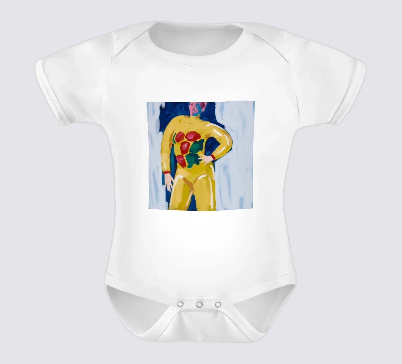 Figura dell'abbondanza cromatica body neonato maniche corte da Veil Maya