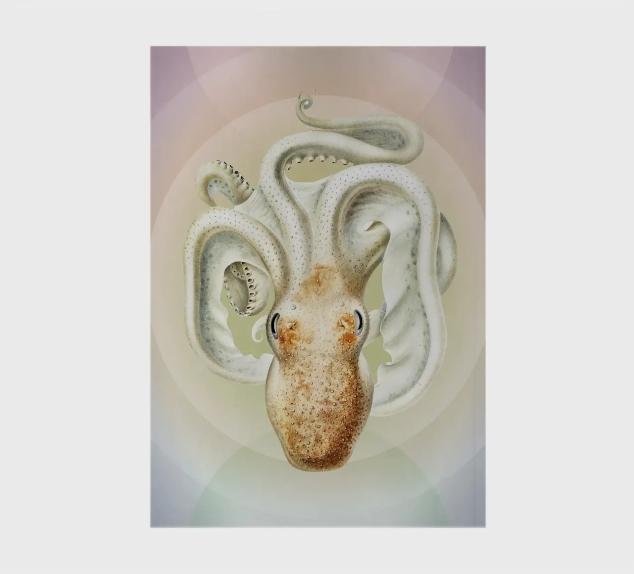 OctoOrbit | Press Play Art Print Remix notebook by Press Play Art Prints