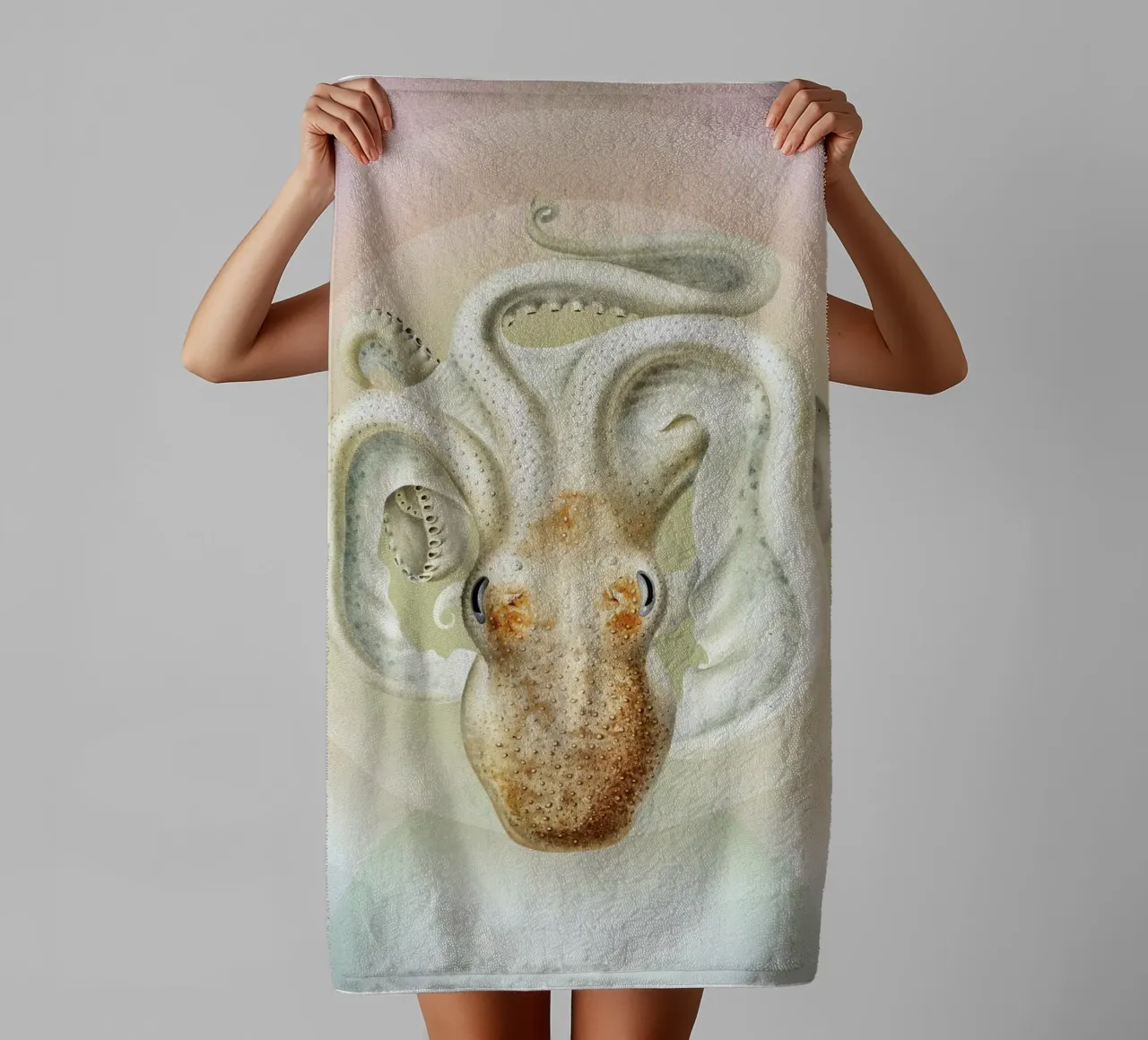 OctoOrbit | Press Play Art Print Remix asciugamano da bagno da Press Play Art Prints