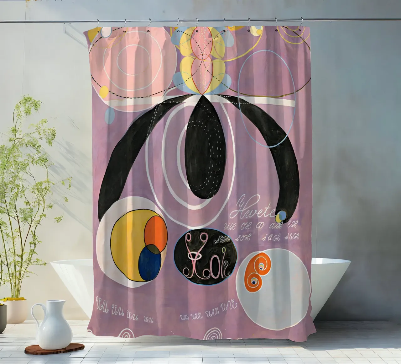 Hilma af Klint I dieci più grandi n. 6 L'età adulta Abstract tenda da doccia da homdeco